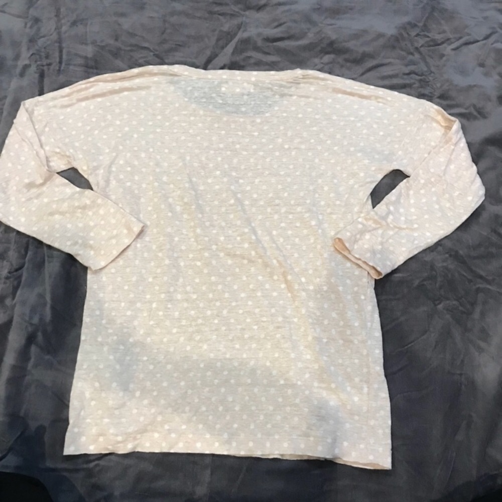 Madewell 100% linen tee light pink dots women’s Sm - Picture 1 of 8
